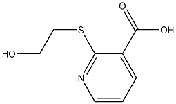 2-[(2-hydroxyethyl)sulfanyl]pyridine-3-carboxylic acid Struktur