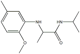 2-[(2-methoxy-5-methylphenyl)amino]-N-(propan-2-yl)propanamide Struktur