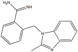 2-[(2-methyl-1H-benzimidazol-1-yl)methyl]benzenecarboximidamide Struktur