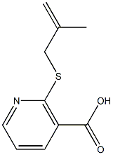 2-[(2-methylprop-2-enyl)thio]nicotinic acid Struktur