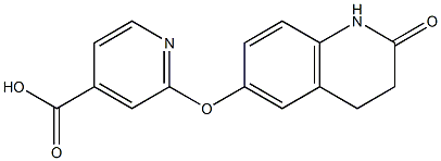 2-[(2-oxo-1,2,3,4-tetrahydroquinolin-6-yl)oxy]pyridine-4-carboxylic acid Struktur