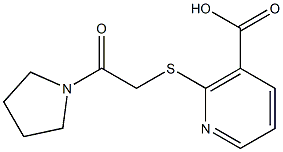 2-[(2-oxo-2-pyrrolidin-1-ylethyl)thio]nicotinic acid Struktur