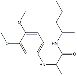 2-[(3,4-dimethoxyphenyl)amino]-N-(pentan-2-yl)propanamide Struktur