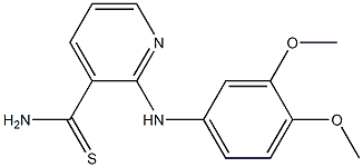 2-[(3,4-dimethoxyphenyl)amino]pyridine-3-carbothioamide Struktur