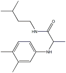 2-[(3,4-dimethylphenyl)amino]-N-(3-methylbutyl)propanamide Struktur