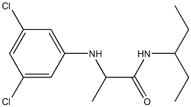 2-[(3,5-dichlorophenyl)amino]-N-(pentan-3-yl)propanamide Struktur