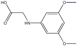 2-[(3,5-dimethoxyphenyl)amino]acetic acid Struktur