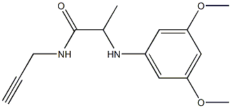 2-[(3,5-dimethoxyphenyl)amino]-N-(prop-2-yn-1-yl)propanamide Struktur