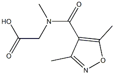 2-[(3,5-dimethyl-1,2-oxazol-4-yl)-N-methylformamido]acetic acid Struktur