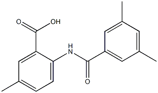 2-[(3,5-dimethylbenzene)amido]-5-methylbenzoic acid Struktur