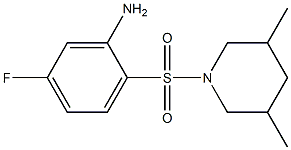 2-[(3,5-dimethylpiperidine-1-)sulfonyl]-5-fluoroaniline Struktur