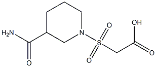 2-[(3-carbamoylpiperidine-1-)sulfonyl]acetic acid Struktur