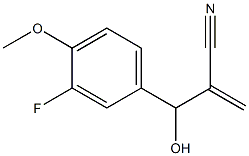 2-[(3-fluoro-4-methoxyphenyl)(hydroxy)methyl]prop-2-enenitrile Struktur