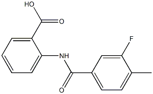 2-[(3-fluoro-4-methylbenzoyl)amino]benzoic acid Struktur