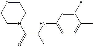 2-[(3-fluoro-4-methylphenyl)amino]-1-(morpholin-4-yl)propan-1-one Struktur