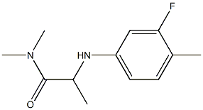 2-[(3-fluoro-4-methylphenyl)amino]-N,N-dimethylpropanamide Struktur