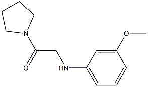 2-[(3-methoxyphenyl)amino]-1-(pyrrolidin-1-yl)ethan-1-one Struktur