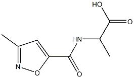 2-[(3-methyl-1,2-oxazol-5-yl)formamido]propanoic acid Struktur