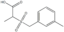 2-[(3-methylbenzyl)sulfonyl]propanoic acid Struktur