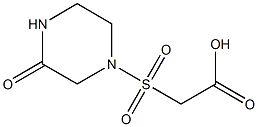 2-[(3-oxopiperazine-1-)sulfonyl]acetic acid Struktur