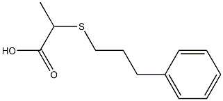 2-[(3-phenylpropyl)thio]propanoic acid Struktur