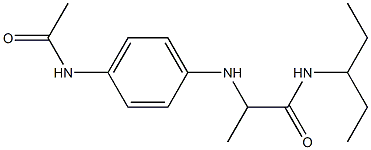 2-[(4-acetamidophenyl)amino]-N-(pentan-3-yl)propanamide Struktur