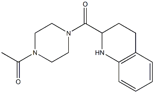 2-[(4-acetylpiperazin-1-yl)carbonyl]-1,2,3,4-tetrahydroquinoline Struktur