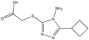 2-[(4-amino-5-cyclobutyl-4H-1,2,4-triazol-3-yl)sulfanyl]acetic acid Struktur