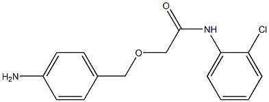 2-[(4-aminophenyl)methoxy]-N-(2-chlorophenyl)acetamide Struktur