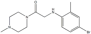 2-[(4-bromo-2-methylphenyl)amino]-1-(4-methylpiperazin-1-yl)ethan-1-one Struktur