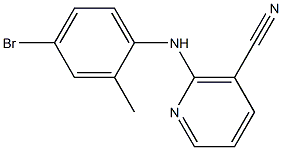 2-[(4-bromo-2-methylphenyl)amino]nicotinonitrile Struktur