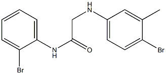 2-[(4-bromo-3-methylphenyl)amino]-N-(2-bromophenyl)acetamide Struktur