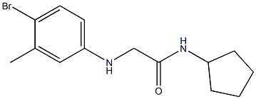 2-[(4-bromo-3-methylphenyl)amino]-N-cyclopentylacetamide Struktur