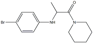 2-[(4-bromophenyl)amino]-1-(piperidin-1-yl)propan-1-one Struktur