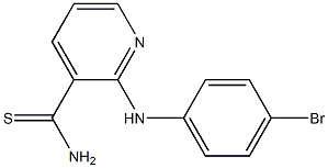 2-[(4-bromophenyl)amino]pyridine-3-carbothioamide Struktur