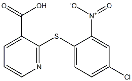 2-[(4-chloro-2-nitrophenyl)sulfanyl]pyridine-3-carboxylic acid Struktur