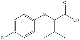 2-[(4-chlorophenyl)sulfanyl]-3-methylbutanoic acid Struktur