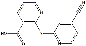 2-[(4-cyanopyridin-2-yl)thio]nicotinic acid Struktur