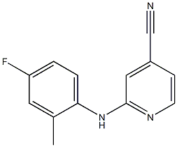 2-[(4-fluoro-2-methylphenyl)amino]pyridine-4-carbonitrile Struktur