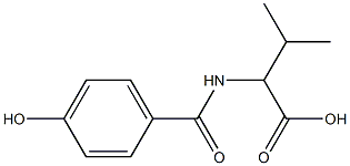 2-[(4-hydroxyphenyl)formamido]-3-methylbutanoic acid Struktur