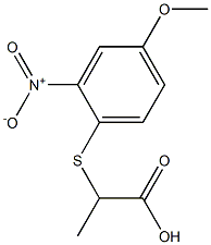 2-[(4-methoxy-2-nitrophenyl)thio]propanoic acid Struktur