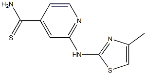 2-[(4-methyl-1,3-thiazol-2-yl)amino]pyridine-4-carbothioamide Struktur