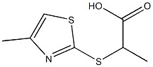 2-[(4-methyl-1,3-thiazol-2-yl)thio]propanoic acid Struktur