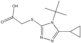 2-[(4-tert-butyl-5-cyclopropyl-4H-1,2,4-triazol-3-yl)sulfanyl]acetic acid Struktur