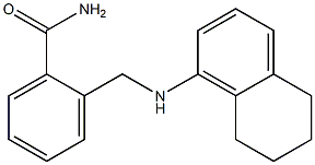 2-[(5,6,7,8-tetrahydronaphthalen-1-ylamino)methyl]benzamide Struktur