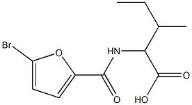 2-[(5-bromo-2-furoyl)amino]-3-methylpentanoic acid Struktur