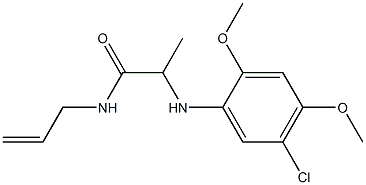 2-[(5-chloro-2,4-dimethoxyphenyl)amino]-N-(prop-2-en-1-yl)propanamide Struktur