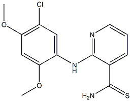 2-[(5-chloro-2,4-dimethoxyphenyl)amino]pyridine-3-carbothioamide Struktur