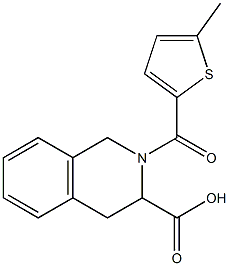 2-[(5-methylthiophen-2-yl)carbonyl]-1,2,3,4-tetrahydroisoquinoline-3-carboxylic acid Struktur