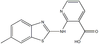 2-[(6-methyl-1,3-benzothiazol-2-yl)amino]pyridine-3-carboxylic acid Struktur